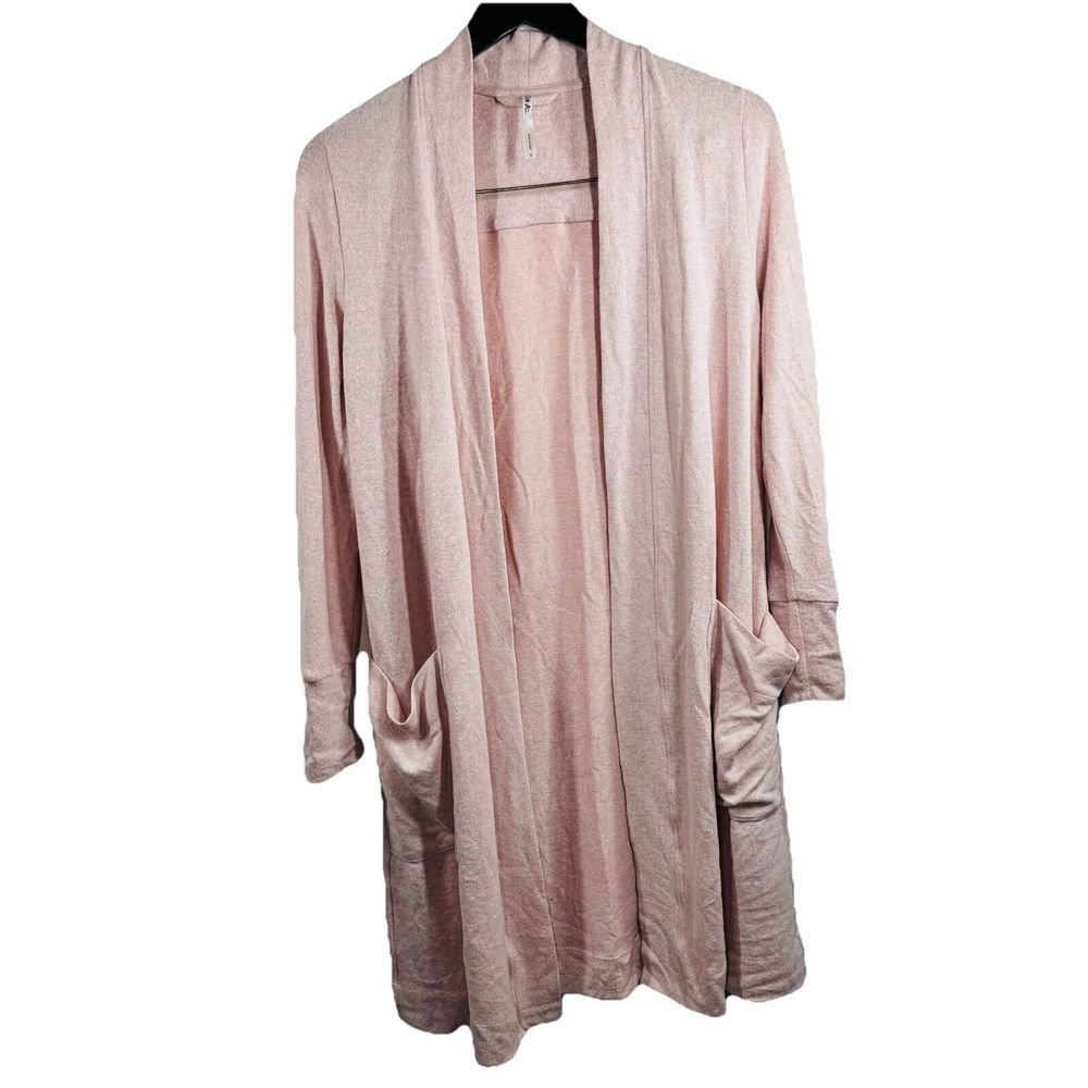 Soma Cardigan Womens S Pink Open Front Pockets Jersey Knit Weekend‎ Travel